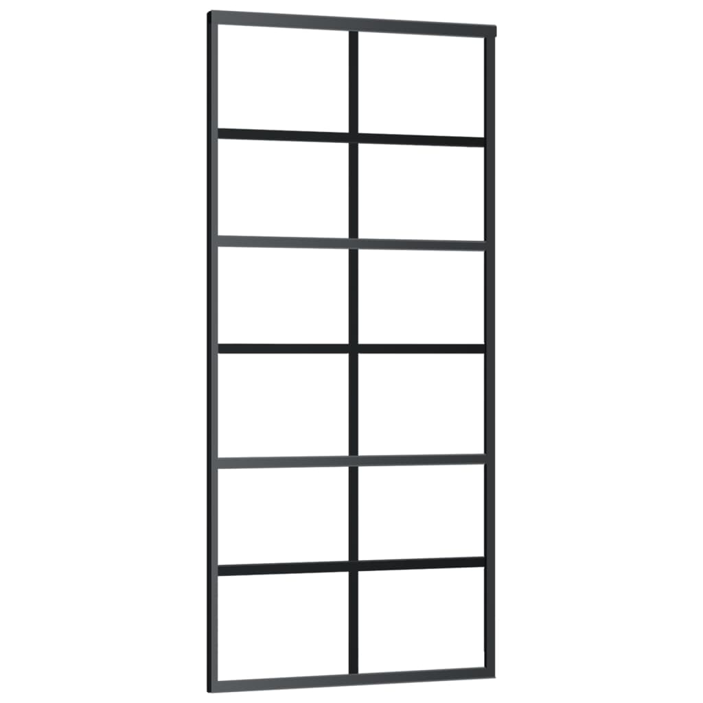 vidaXL Ușă glisantă cu set feronerie, 90x205 cm, sticlă ESG/aluminiu vidaXL Ușă glisantă cu set feronerie, 90x205 cm, sticlă ESG/aluminiu