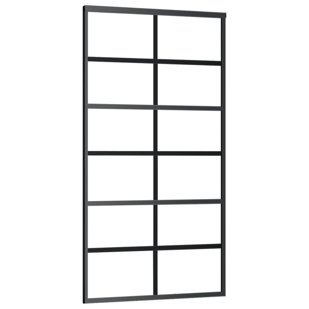 vidaXL Ușă glisantă cu set feronerie, 102x205 cm, sticlă ESG/aluminiu vidaXL Ușă glisantă cu set feronerie, 102x205 cm, sticlă ESG/aluminiu