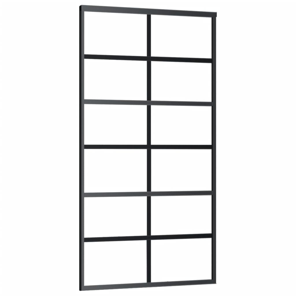 vidaXL Ușă glisantă cu set feronerie, 102x205 cm, sticlă ESG/aluminiu vidaXL Ușă glisantă cu set feronerie, 102x205 cm, sticlă ESG/aluminiu