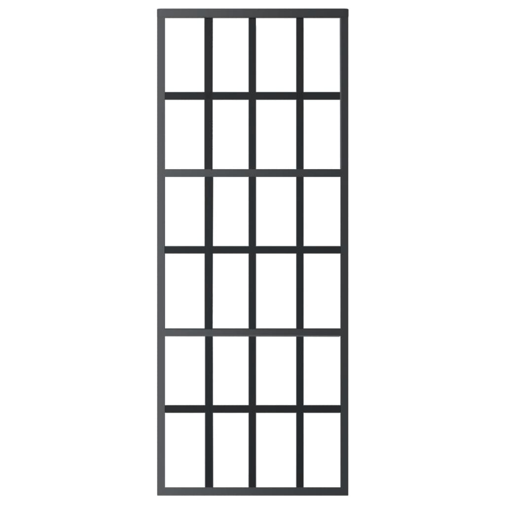 vidaXL Ușă glisantă cu set feronerie, 76x205 cm, sticlă ESG/aluminiu vidaXL Ușă glisantă cu set feronerie, 76x205 cm, sticlă ESG/aluminiu
