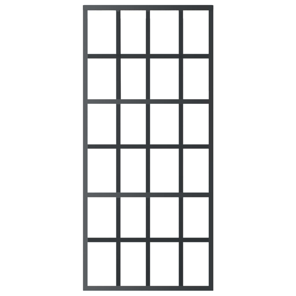 vidaXL Ușă glisantă cu set feronerie, 90x205 cm, sticlă ESG/aluminiu vidaXL Ușă glisantă cu set feronerie, 90x205 cm, sticlă ESG/aluminiu