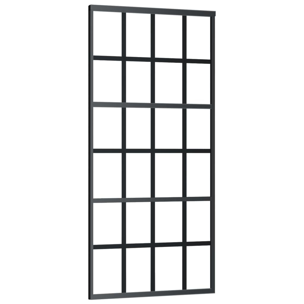 vidaXL Ușă glisantă cu set feronerie, 90x205 cm, sticlă ESG/aluminiu vidaXL Ușă glisantă cu set feronerie, 90x205 cm, sticlă ESG/aluminiu