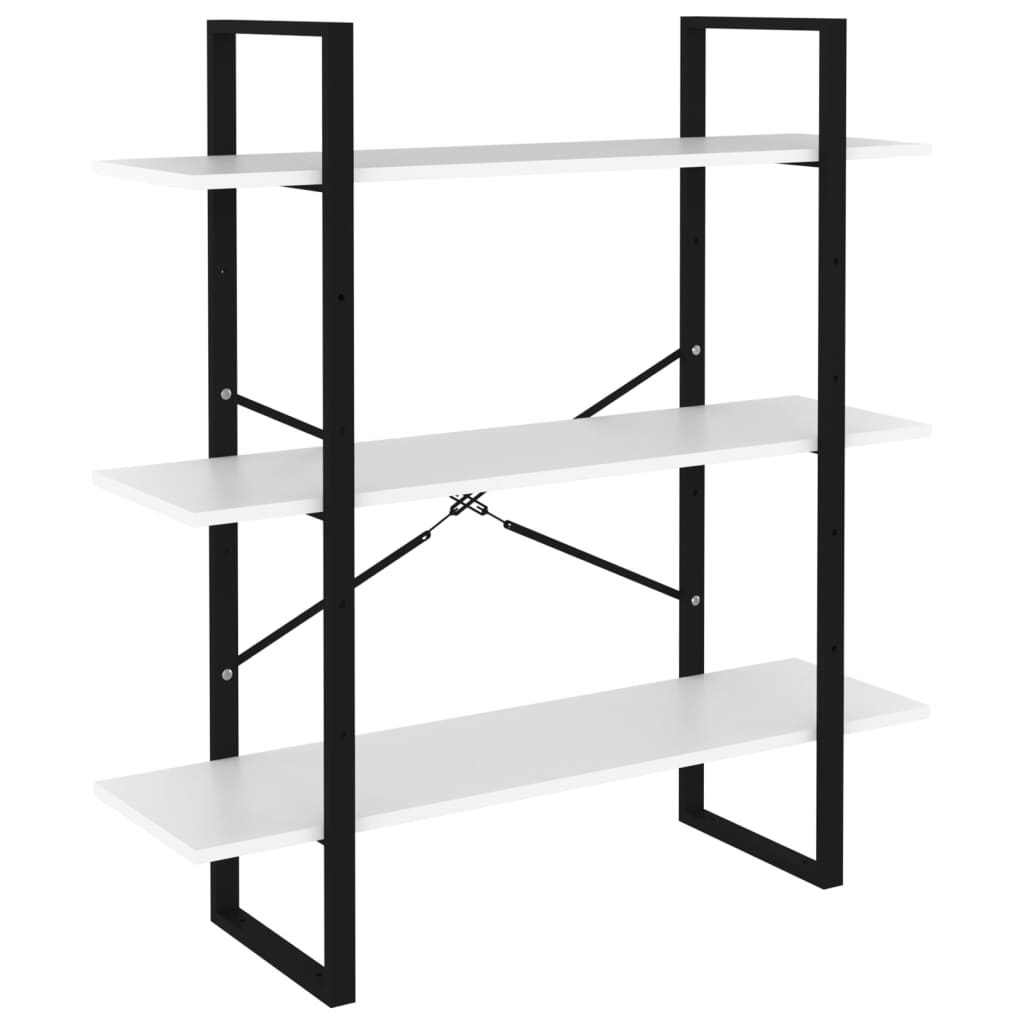 vidaXL Bibliotecă cu 5 rafturi, alb, 100x30x175 cm, lemn prelucrat vidaXL Bibliotecă cu 5 rafturi, alb, 100x30x175 cm, lemn prelucrat
