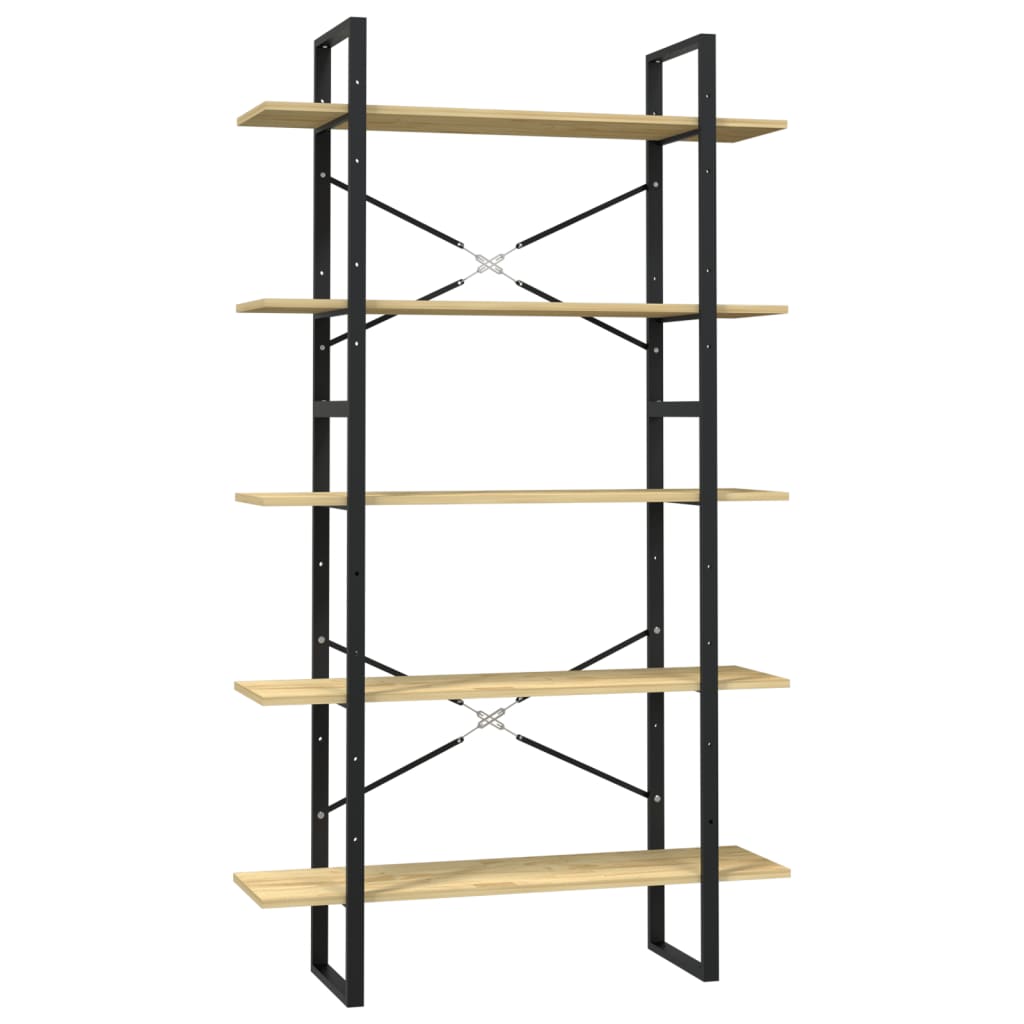 vidaXL Bibliotecă cu 5 rafturi, 100x30x175 cm, lemn masiv de pin vidaXL Bibliotecă cu 5 rafturi, 100x30x175 cm, lemn masiv de pin