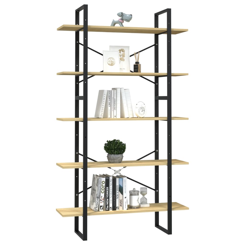 vidaXL Bibliotecă cu 5 rafturi, 100x30x175 cm, lemn masiv de pin vidaXL Bibliotecă cu 5 rafturi, 100x30x175 cm, lemn masiv de pin
