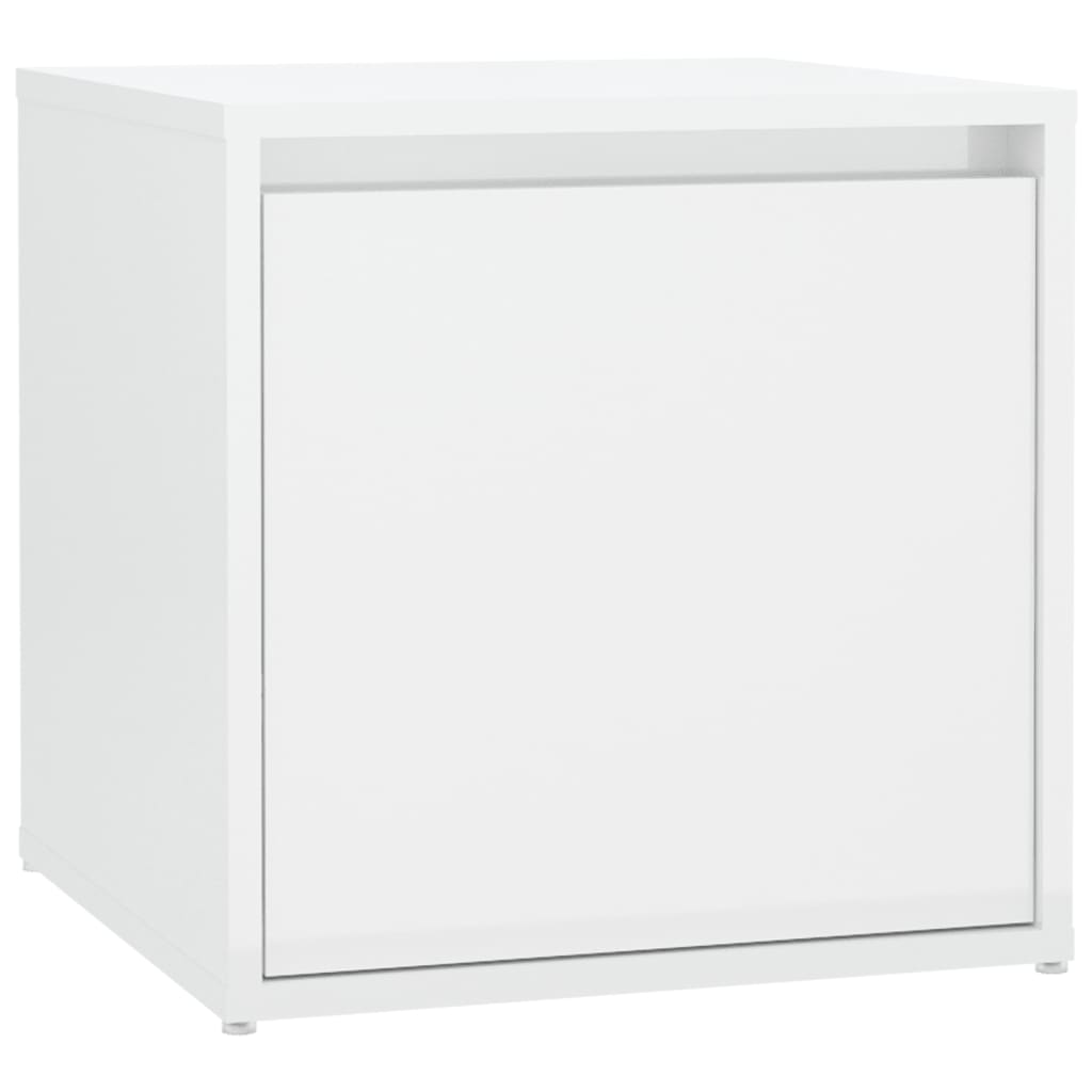 vidaXL Set de mobilier pentru hol, alb extralucios, lemn prelucrat