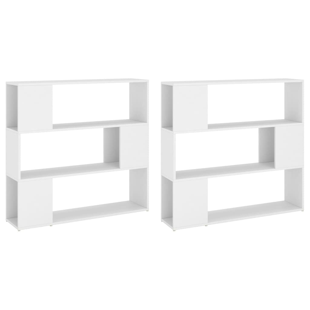 vidaXL Bibliotecă/Separator cameră, alb, 100x24x188 cm