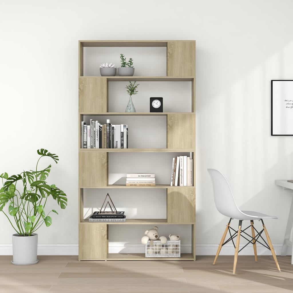 vidaXL Bibliotecă/Separator cameră, stejar sonoma, 100x24x188 cm vidaXL Bibliotecă/Separator cameră, stejar sonoma, 100x24x188 cm