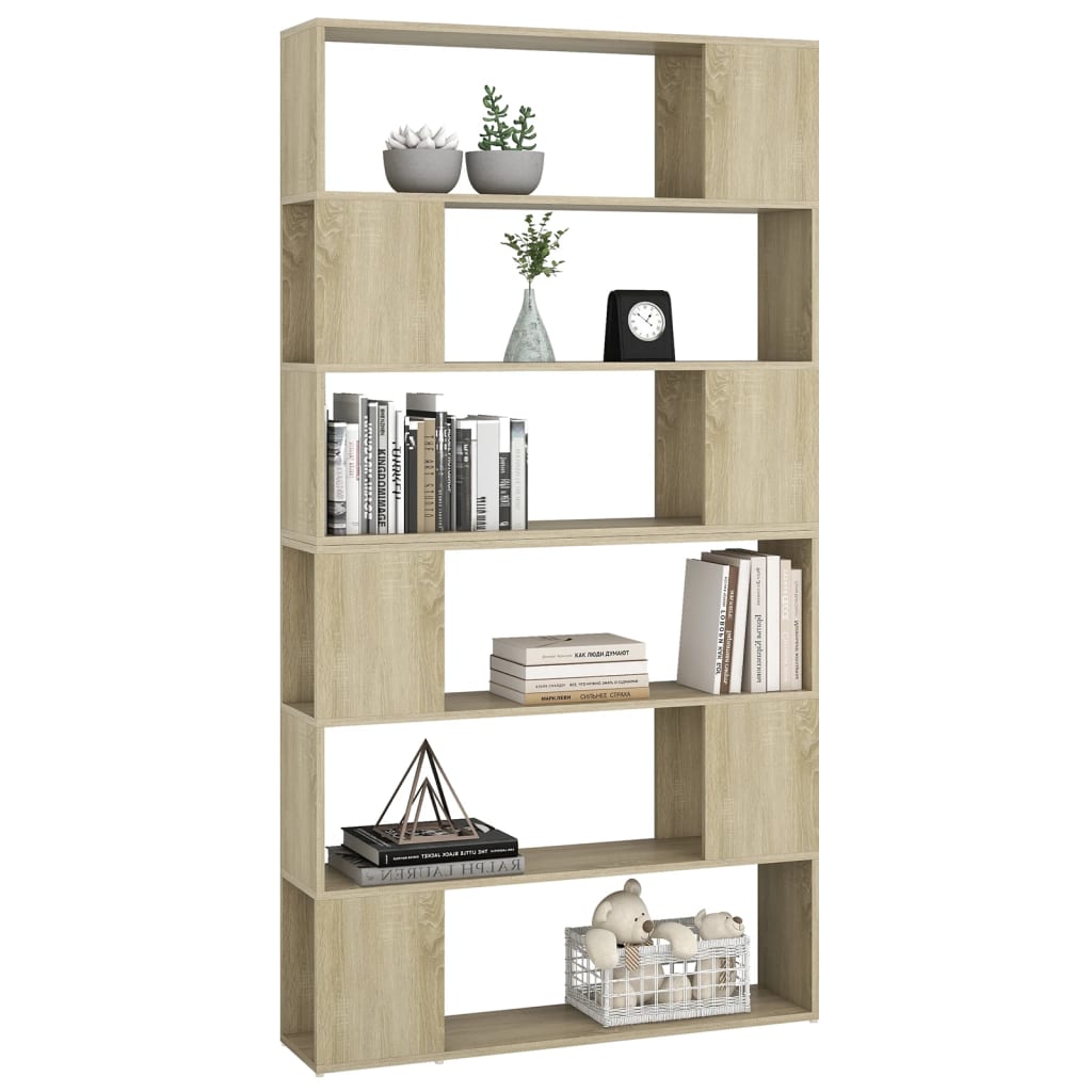 vidaXL Bibliotecă/Separator cameră, stejar sonoma, 100x24x188 cm vidaXL Bibliotecă/Separator cameră, stejar sonoma, 100x24x188 cm