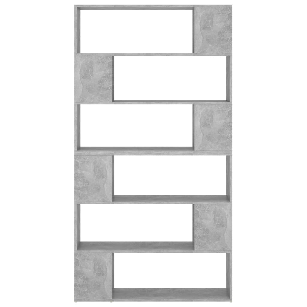 vidaXL Bibliotecă/Separator cameră, gri beton, 100x24x188 cm