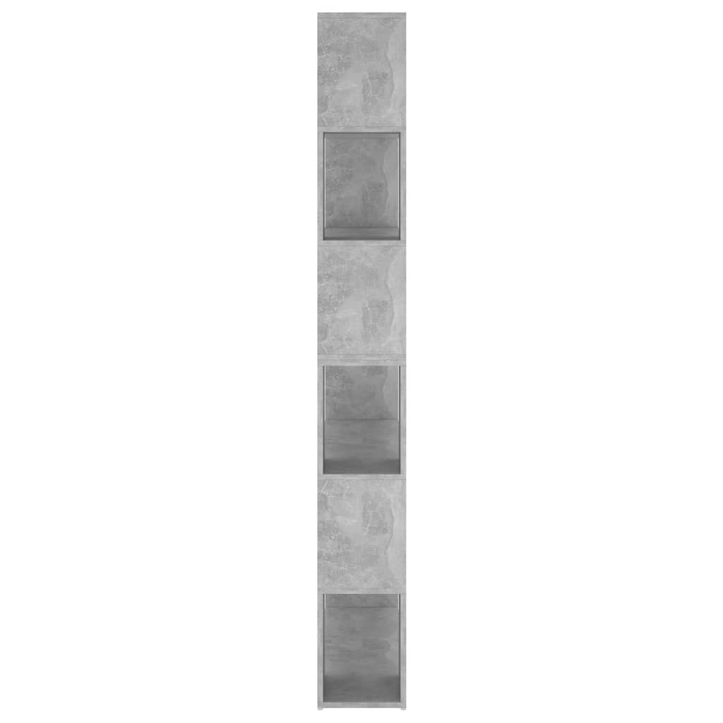 vidaXL Bibliotecă/Separator cameră, gri beton, 100x24x188 cm