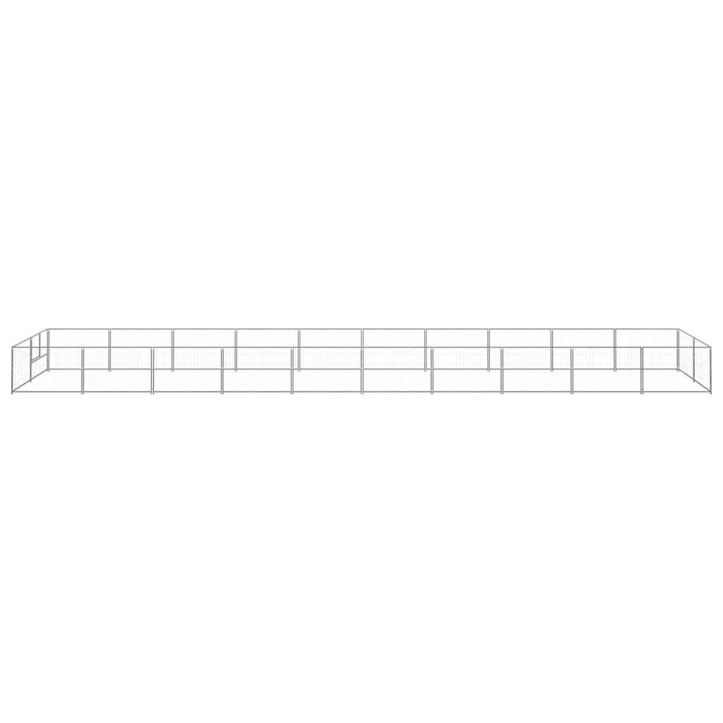 vidaXL Padoc pentru câini, argintiu, 20 m², oțel vidaXL Padoc pentru câini, argintiu, 20 m², oțel