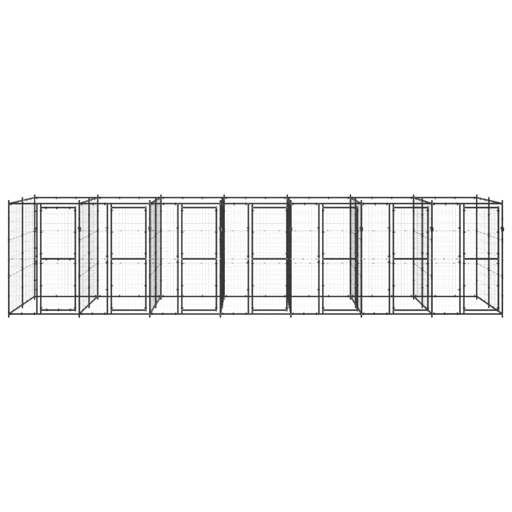 vidaXL Padoc pentru câini de exterior, 16,94 m², oțel vidaXL Padoc pentru câini de exterior, 16,94 m², oțel