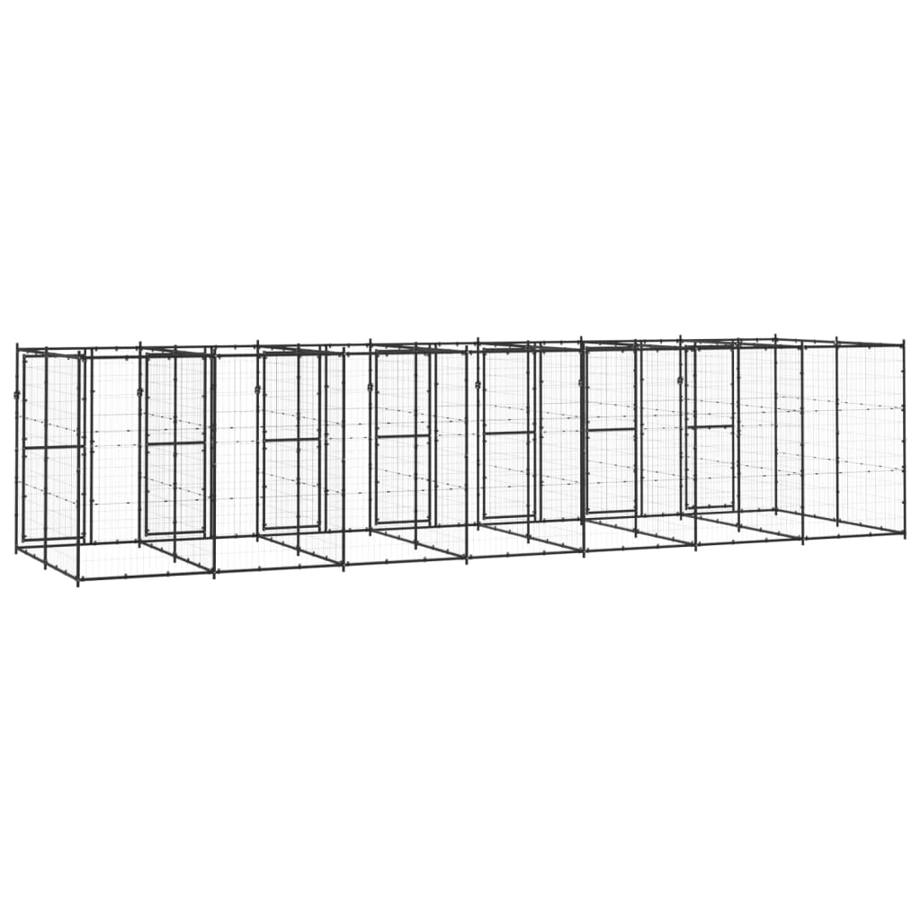vidaXL Padoc pentru câini de exterior, 16,94 m², oțel vidaXL Padoc pentru câini de exterior, 16,94 m², oțel