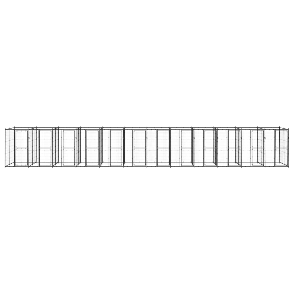 vidaXL Padoc pentru câini de exterior, 29,04 m², oțel vidaXL Padoc pentru câini de exterior, 29,04 m², oțel