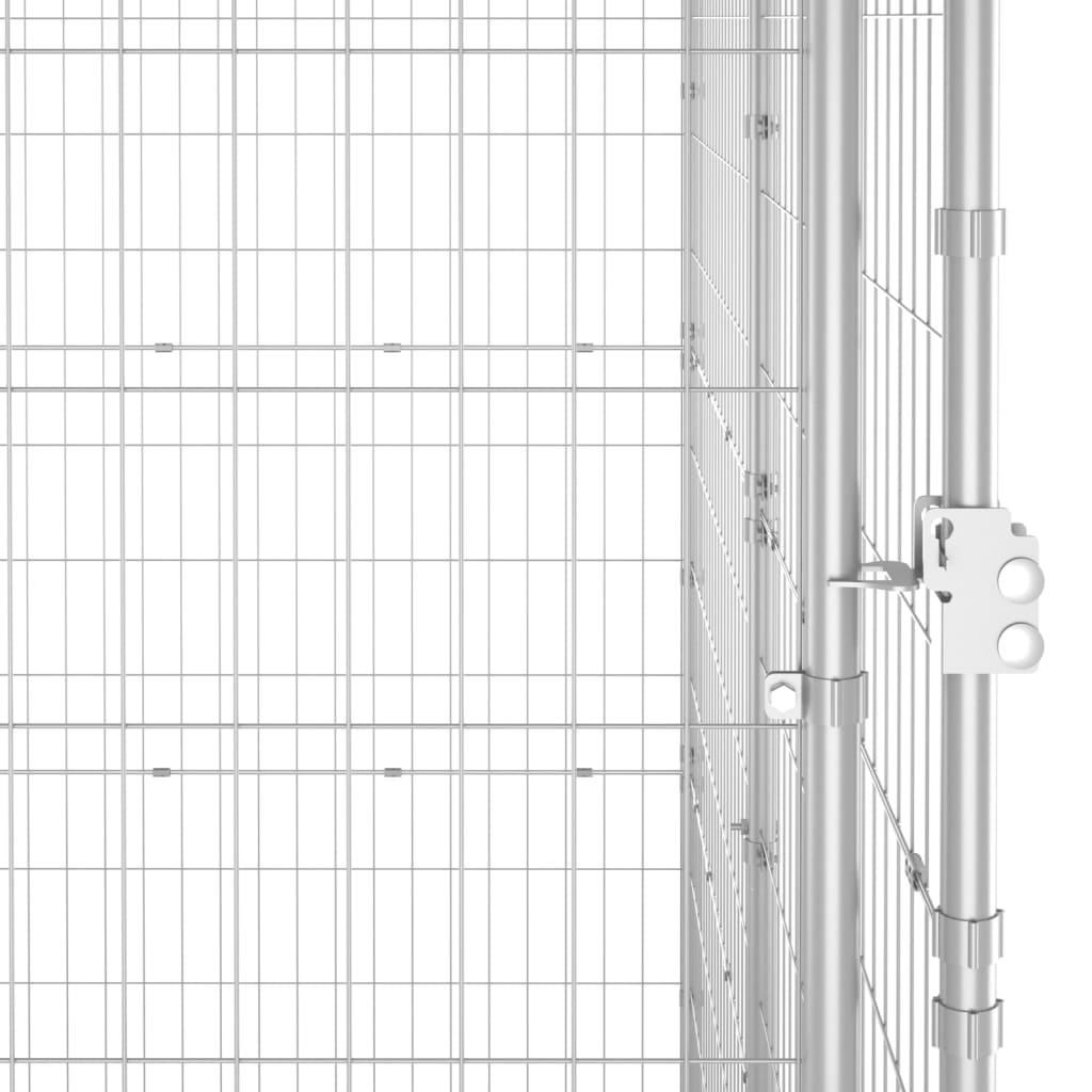 vidaXL Padoc câini de exterior cu acoperiș, 14,52 m², oțel galvanizat vidaXL Padoc câini de exterior cu acoperiș, 14,52 m², oțel galvanizat