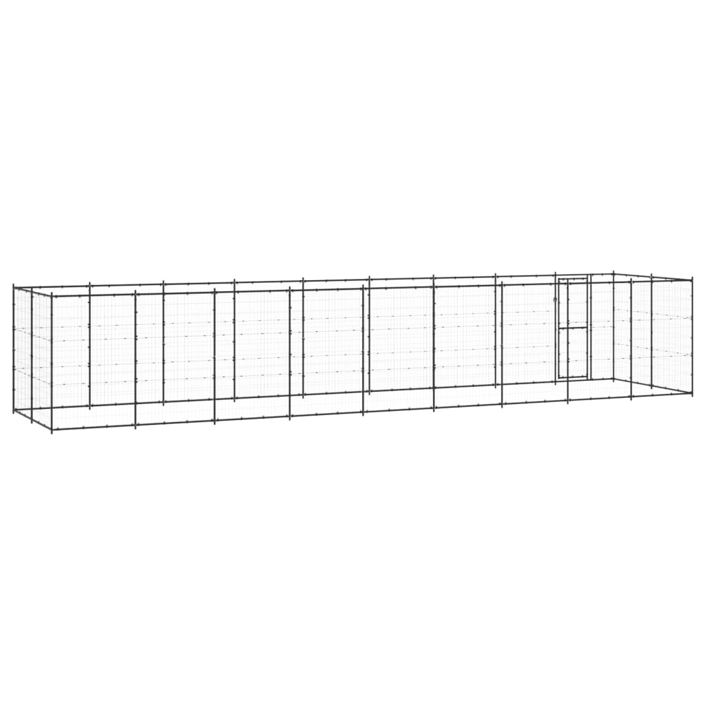 vidaXL Padoc pentru câini de exterior, 21,78 m², oțel vidaXL Padoc pentru câini de exterior, 21,78 m², oțel