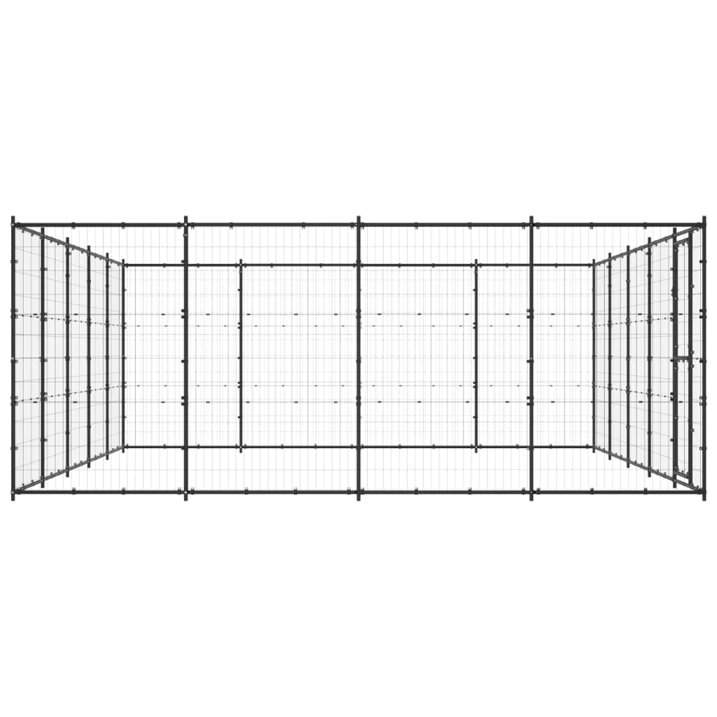 vidaXL Padoc pentru câini de exterior, 24,2 m², oțel vidaXL Padoc pentru câini de exterior, 24,2 m², oțel