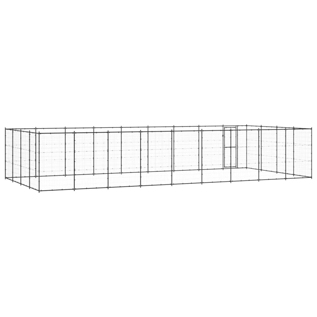vidaXL Padoc pentru câini de exterior, 43,56 m², oțel vidaXL Padoc pentru câini de exterior, 43,56 m², oțel