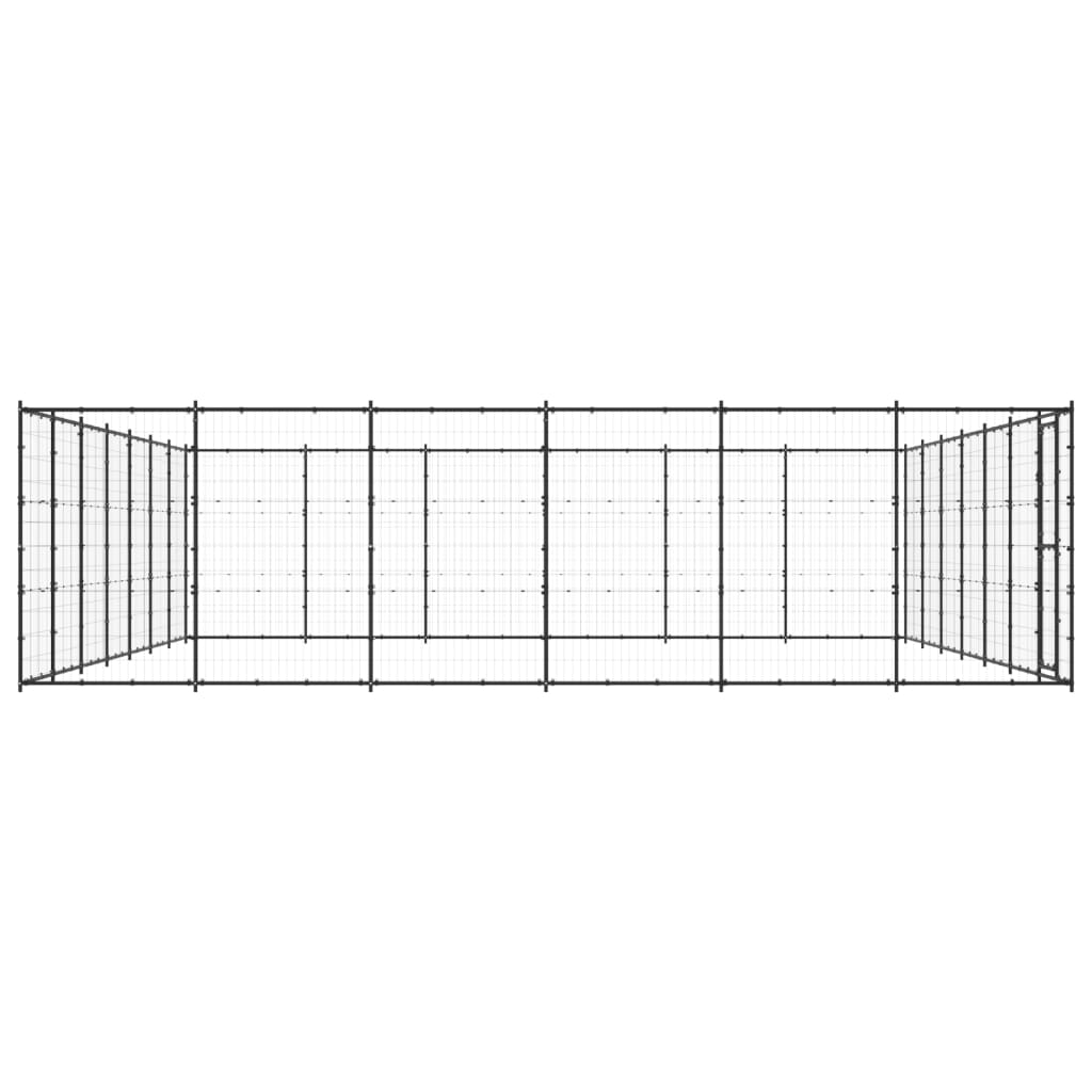vidaXL Padoc pentru câini de exterior, 50,82 m², oțel vidaXL Padoc pentru câini de exterior, 50,82 m², oțel