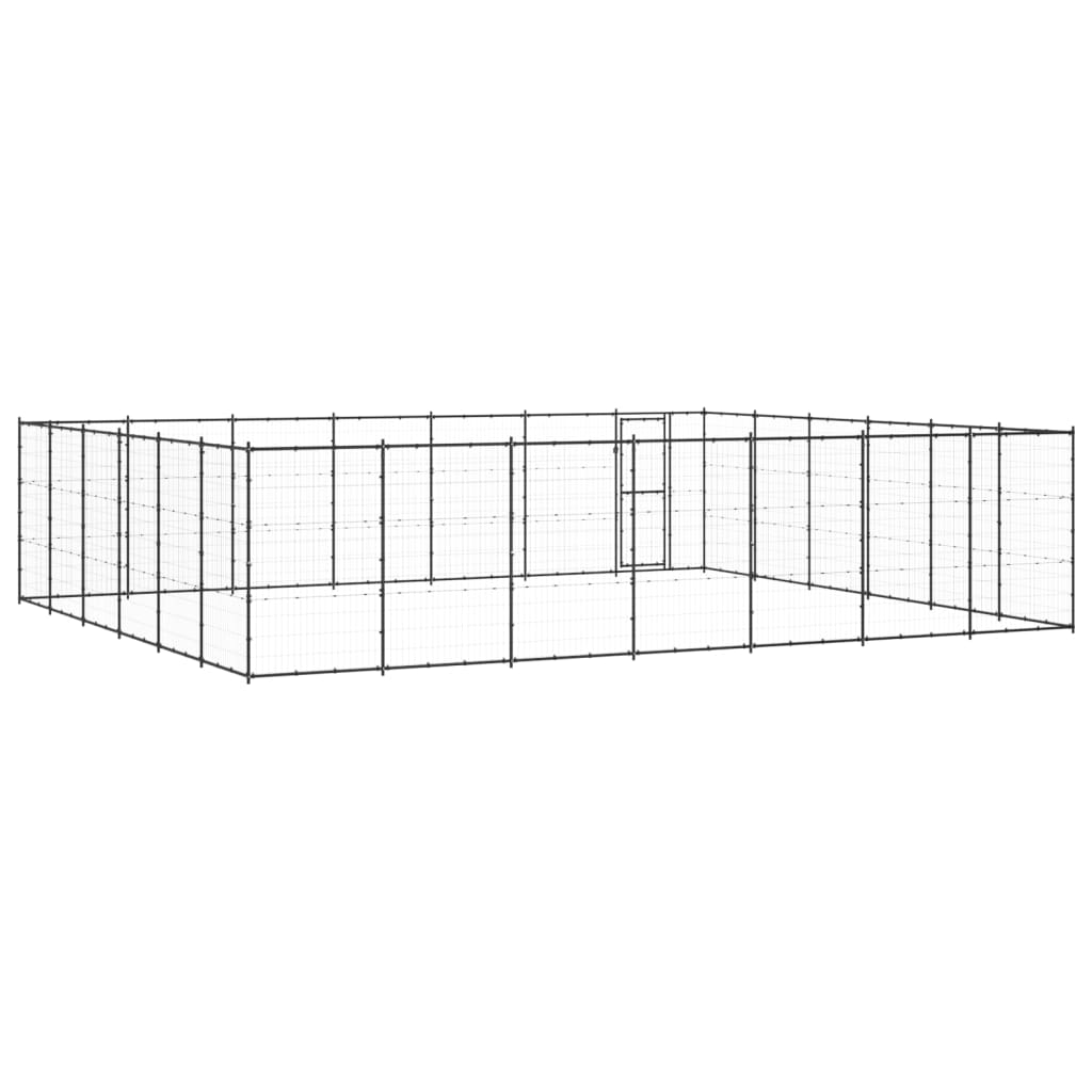 vidaXL Padoc pentru câini de exterior, 50,82 m², oțel vidaXL Padoc pentru câini de exterior, 50,82 m², oțel