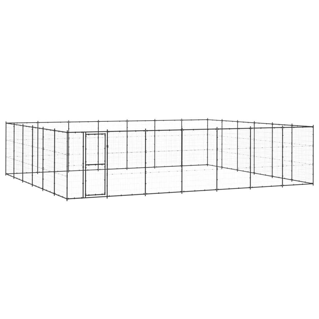 vidaXL Padoc pentru câini de exterior, 50,82 m², oțel vidaXL Padoc pentru câini de exterior, 50,82 m², oțel