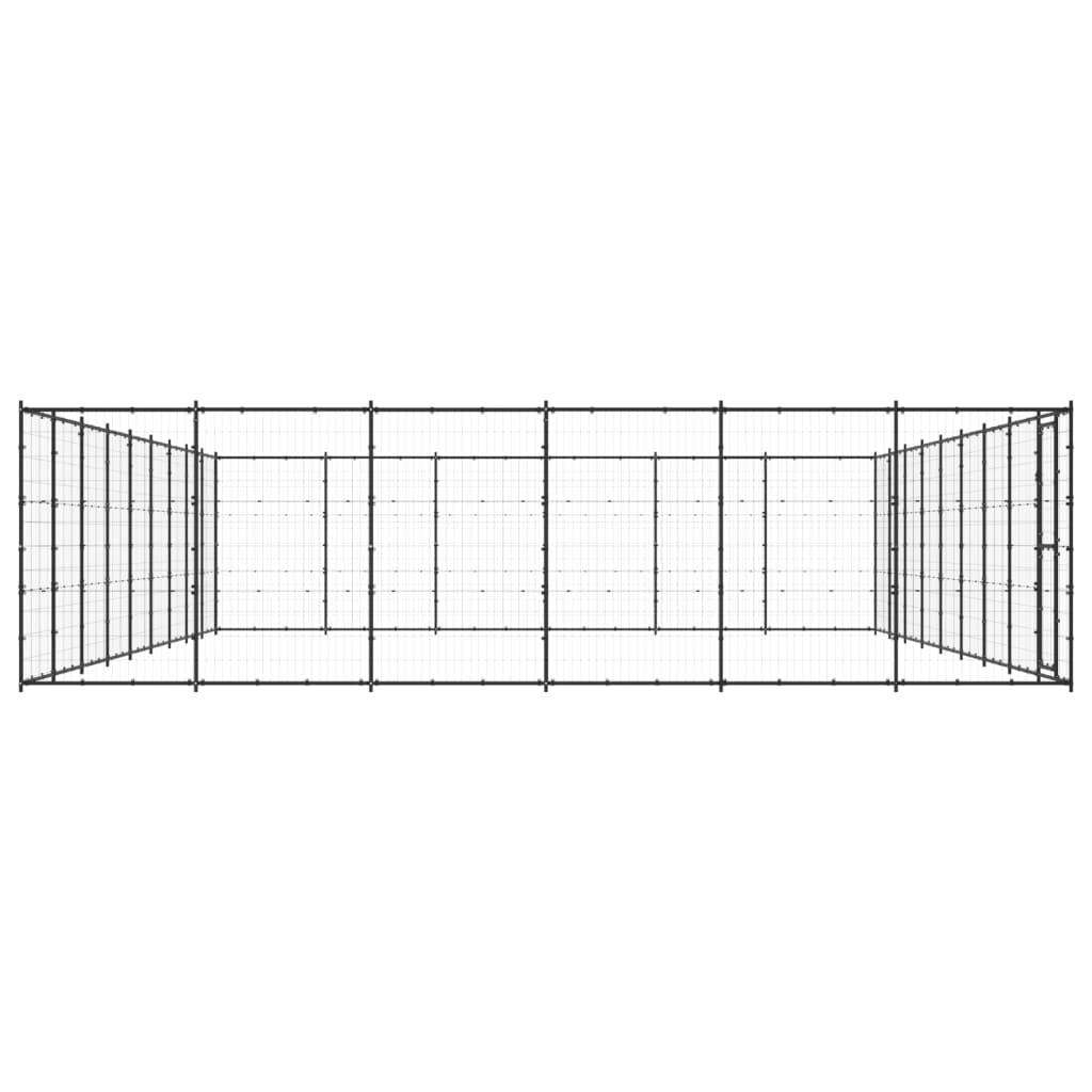 vidaXL Padoc pentru câini de exterior, 65,34 m², oțel vidaXL Padoc pentru câini de exterior, 65,34 m², oțel