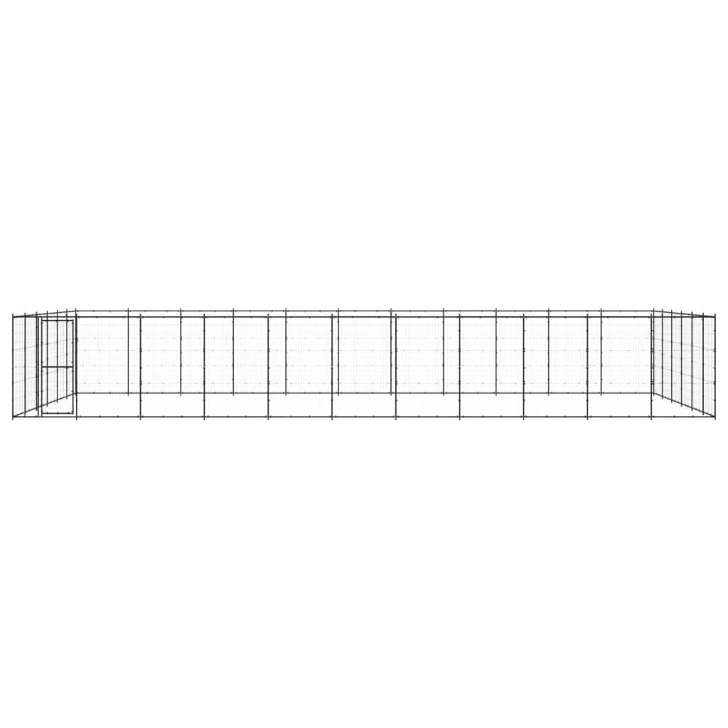 vidaXL Padoc pentru câini de exterior, 79,86 m², oțel vidaXL Padoc pentru câini de exterior, 79,86 m², oțel