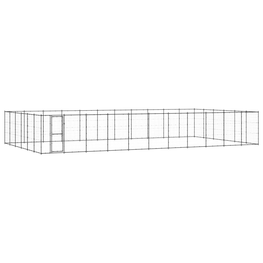 vidaXL Padoc pentru câini de exterior, 79,86 m², oțel vidaXL Padoc pentru câini de exterior, 79,86 m², oțel