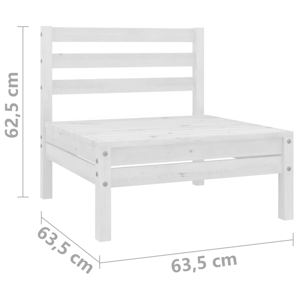 vidaXL Set mobilier de grădină, 4 piese, alb, lemn masiv de pin vidaXL Set mobilier de grădină, 4 piese, alb, lemn masiv de pin