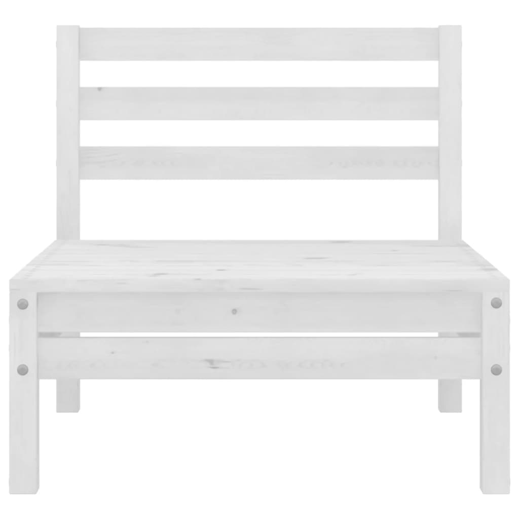 vidaXL Set mobilier de grădină, 5 piese, alb, lemn masiv de pin vidaXL Set mobilier de grădină, 5 piese, alb, lemn masiv de pin