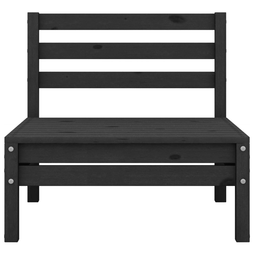 vidaXL Set mobilier de grădină, 5 piese, negru, lemn masiv de pin vidaXL Set mobilier de grădină, 5 piese, negru, lemn masiv de pin