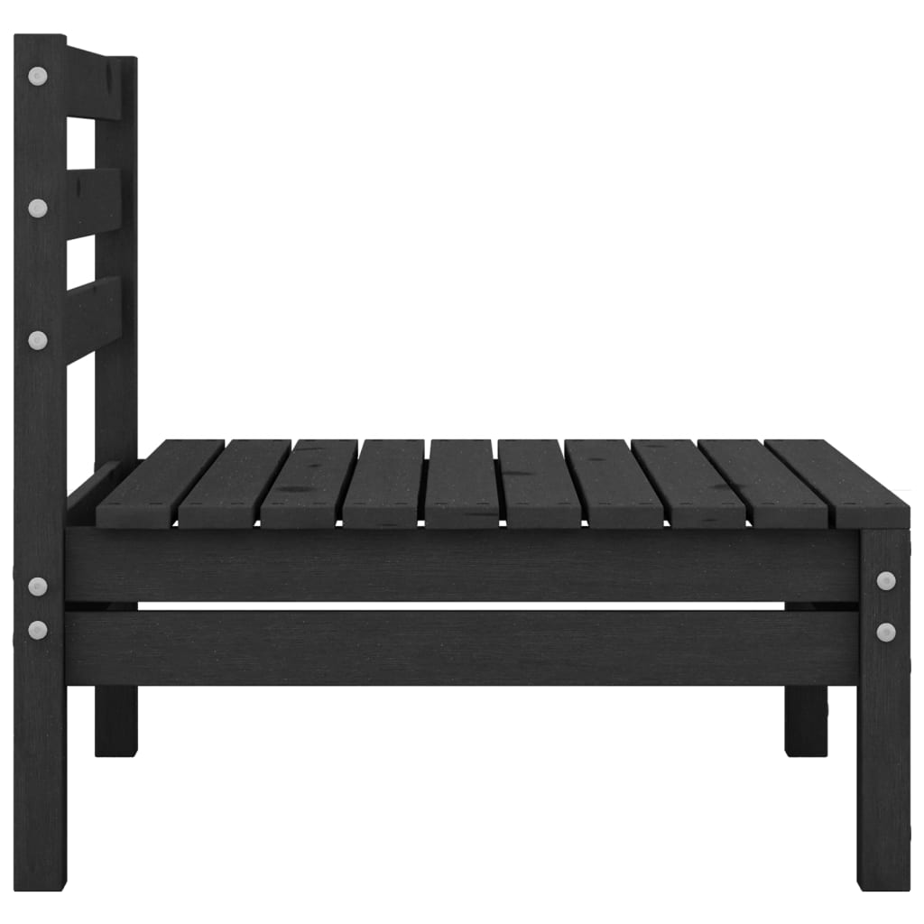 vidaXL Set mobilier de grădină, 5 piese, negru, lemn masiv de pin vidaXL Set mobilier de grădină, 5 piese, negru, lemn masiv de pin