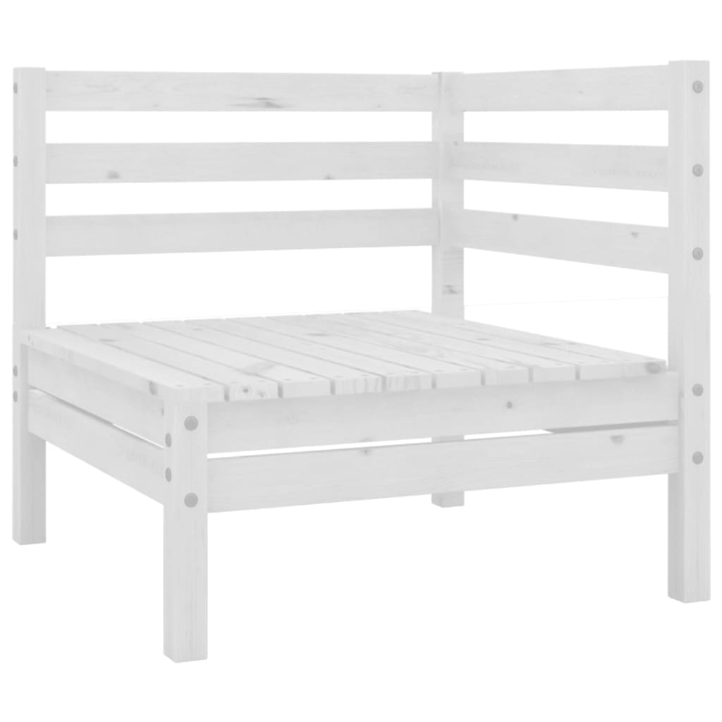 vidaXL Set mobilier de grădină, 6 piese, alb, lemn masiv de pin vidaXL Set mobilier de grădină, 6 piese, alb, lemn masiv de pin