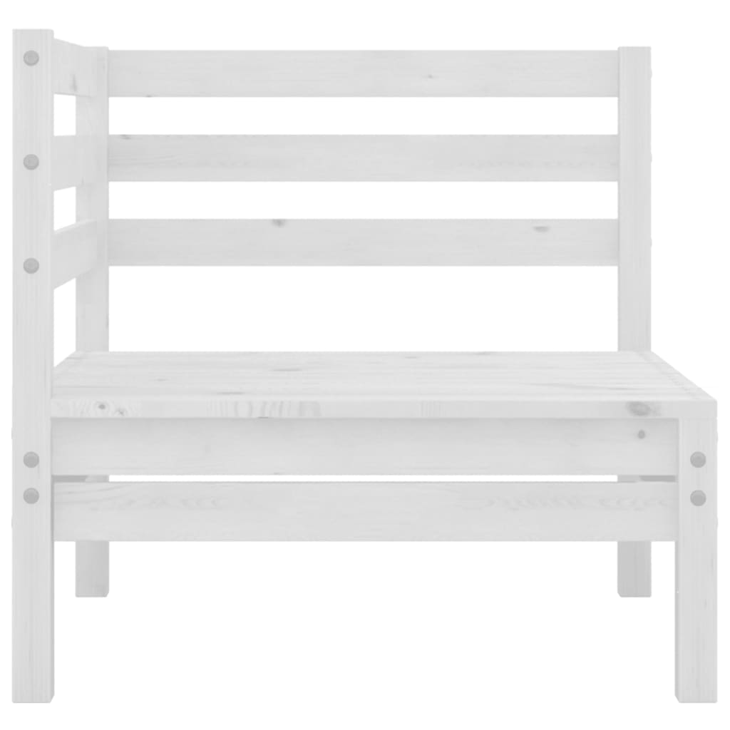vidaXL Set mobilier de grădină, 6 piese, alb, lemn masiv de pin