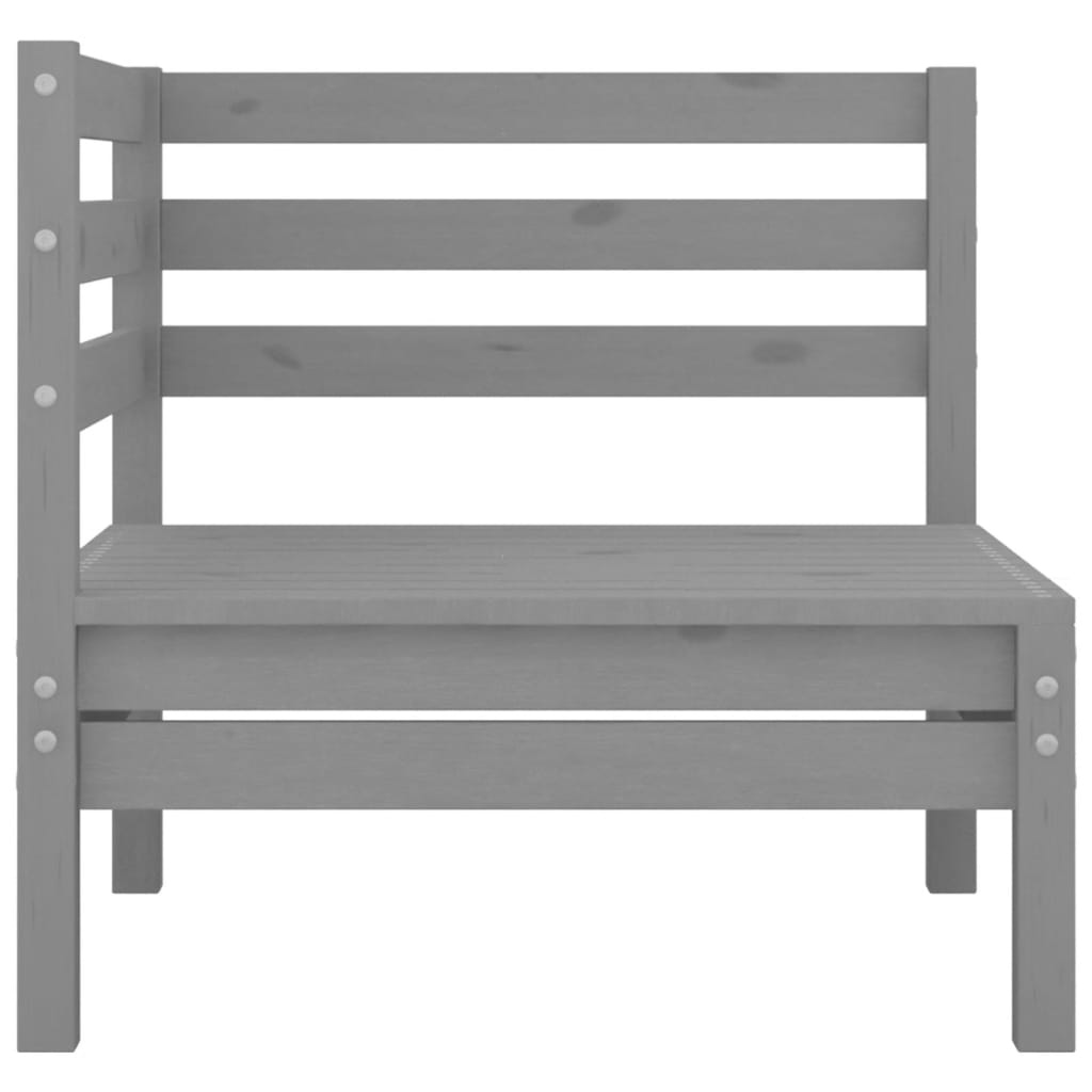 vidaXL Set mobilier de grădină, 6 piese, gri, lemn masiv de pin vidaXL Set mobilier de grădină, 6 piese, gri, lemn masiv de pin