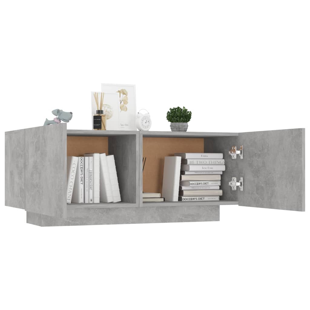 vidaXL Noptieră, gri beton, 100x35x40 cm, lemn prelucrat