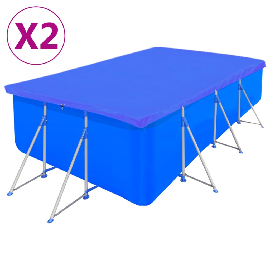 vidaXL Prelate piscină 2 buc, PE dreptunghiular 394x207 cm, 90 g/m² vidaXL Prelate piscină 2 buc, PE dreptunghiular 394x207 cm, 90 g/m²