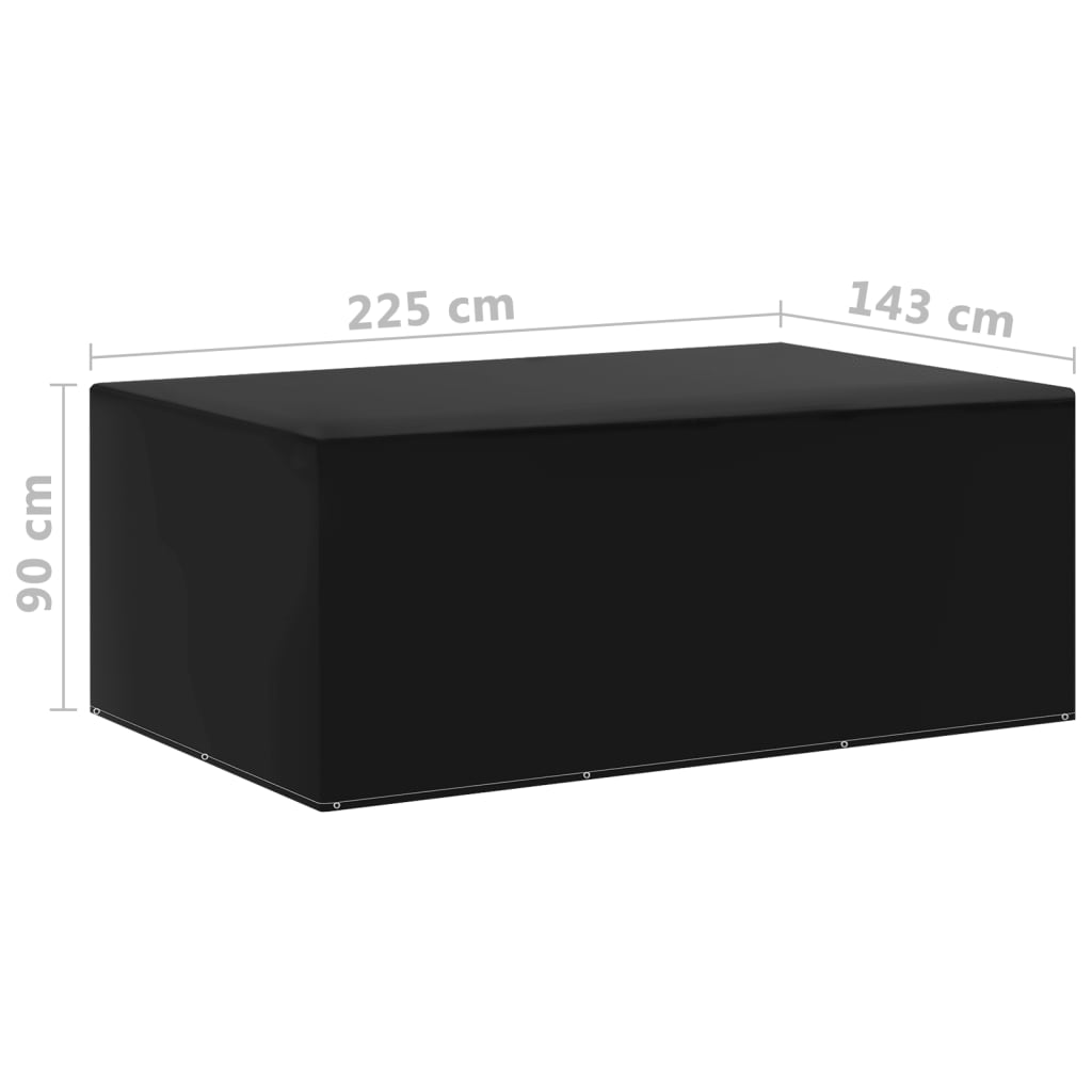 vidaXL Huse mobilier grădină, 2 buc., 225x143x90 cm, 7 ocheți vidaXL Huse mobilier grădină, 2 buc., 225x143x90 cm, 7 ocheți