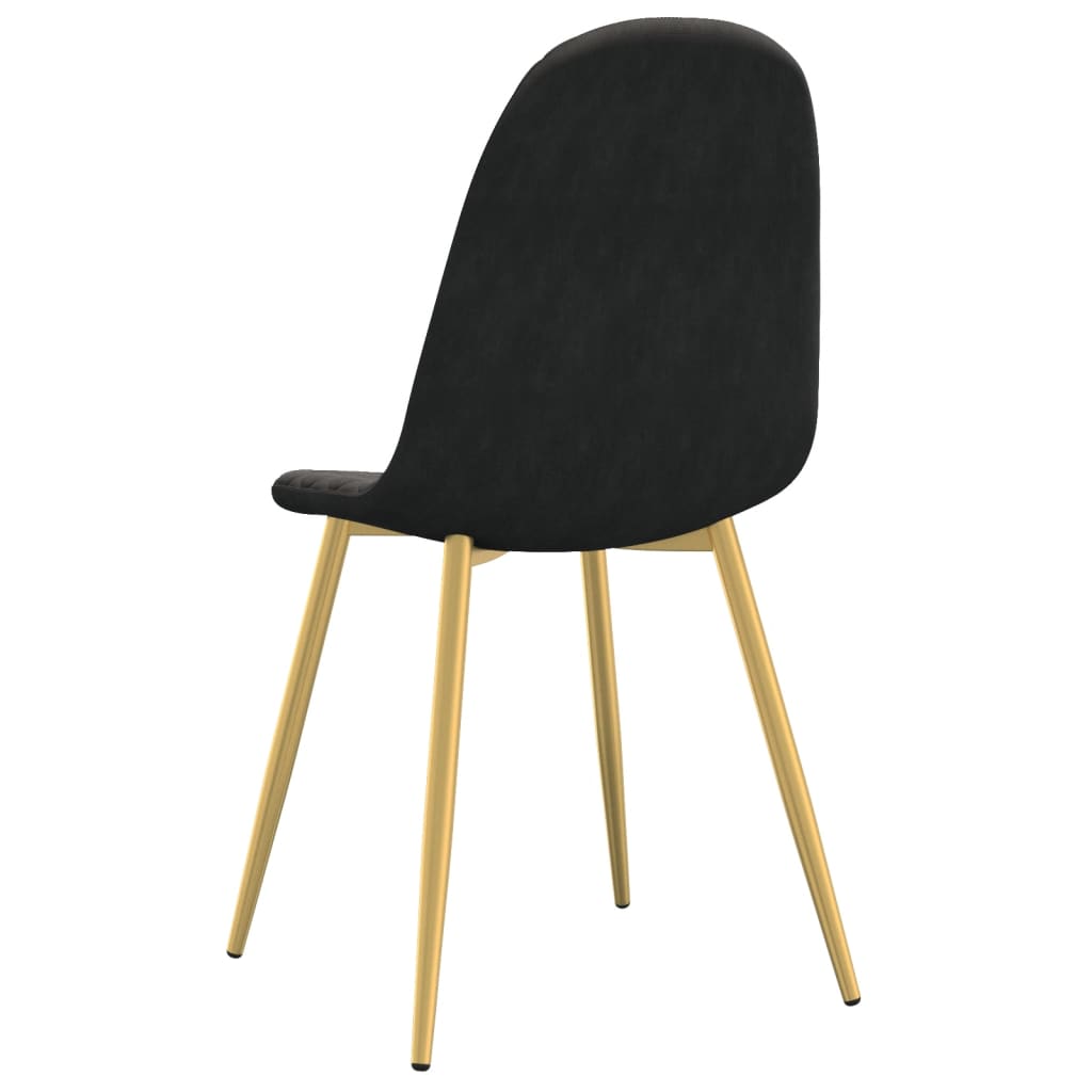vidaXL Scaune de sufragerie, 6 buc, negru, catifea