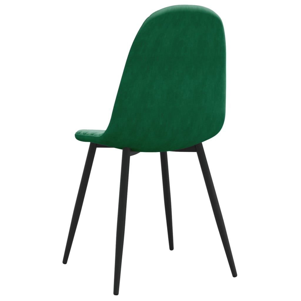vidaXL Scaune de bucătărie, 6 buc., verde închis, catifea