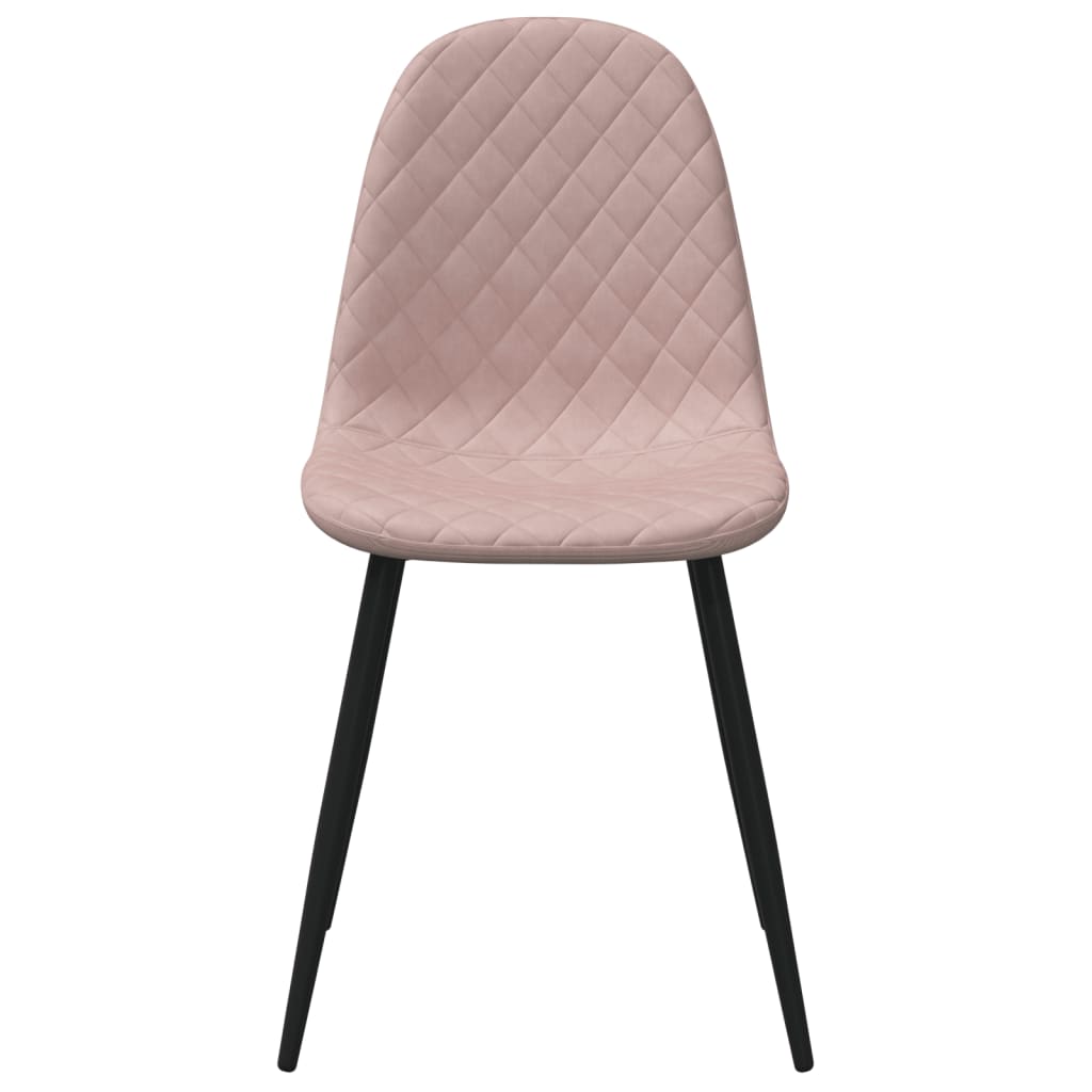 vidaXL Scaune de sufragerie, 6 buc, roz, catifea vidaXL Scaune de sufragerie, 6 buc, roz, catifea