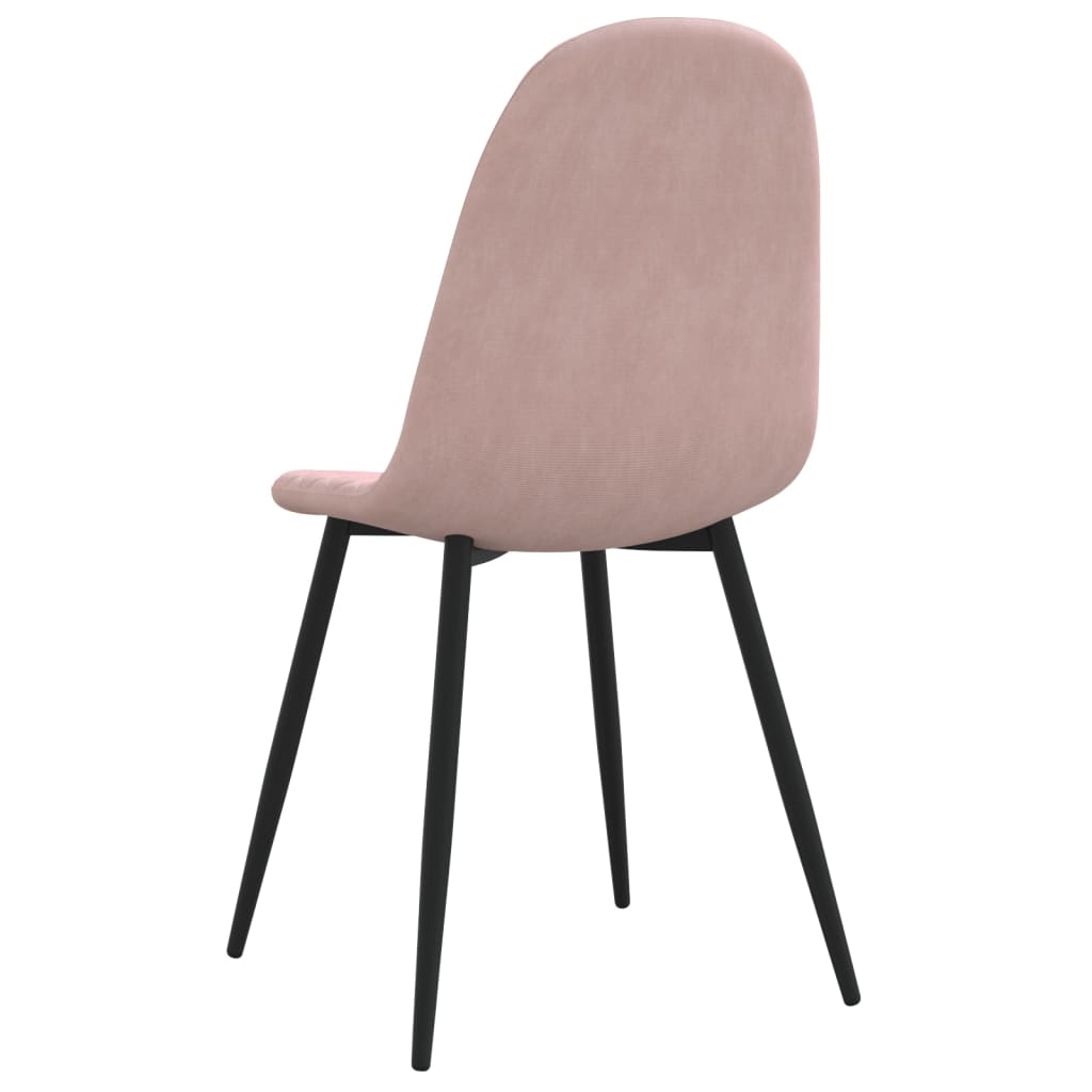 vidaXL Scaune de sufragerie, 6 buc, roz, catifea vidaXL Scaune de sufragerie, 6 buc, roz, catifea