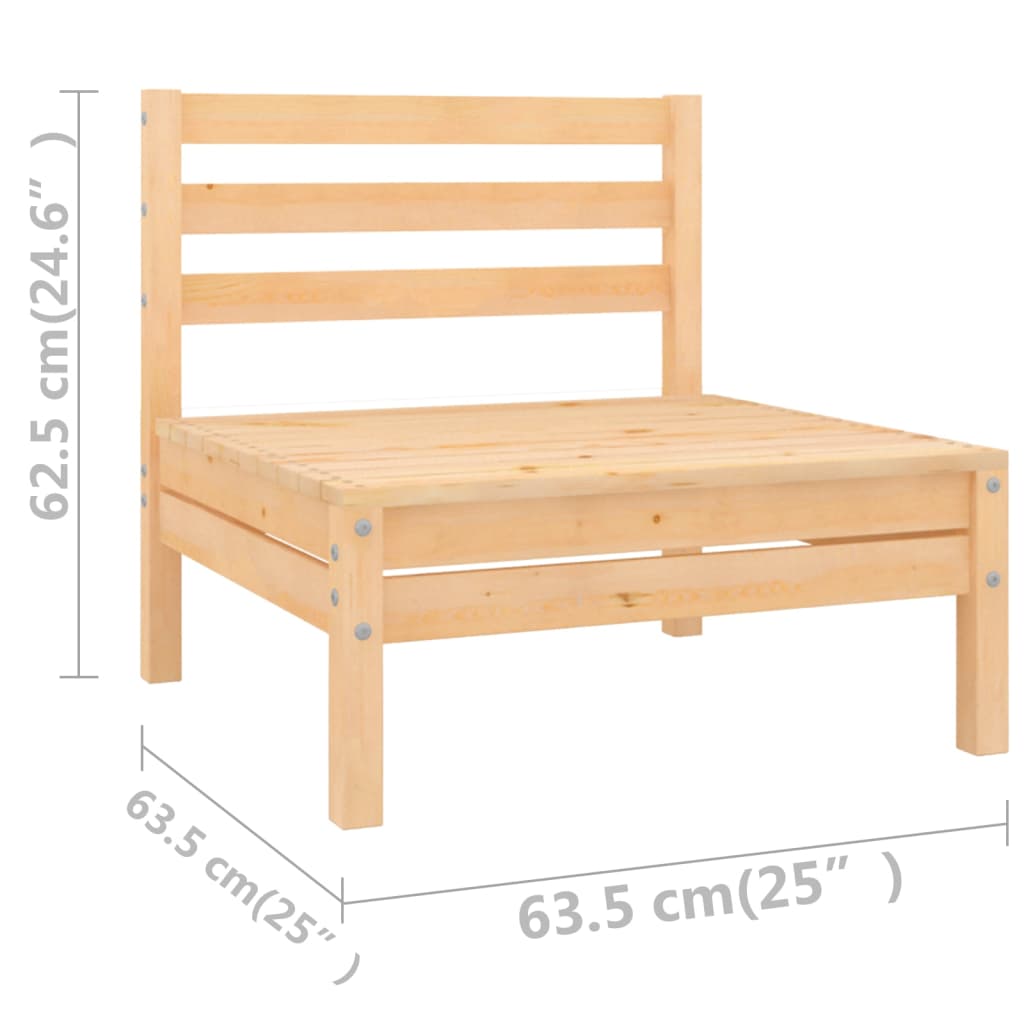 vidaXL Set mobilier de grădină, 9 piese, lemn masiv de pin vidaXL Set mobilier de grădină, 9 piese, lemn masiv de pin