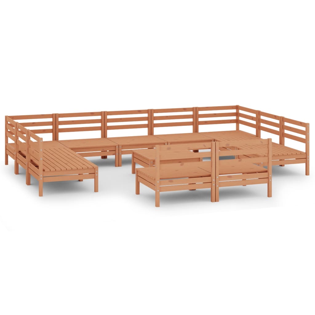 vidaXL Set mobilier de grădină, 12 piese, maro miere, lemn masiv pin vidaXL Set mobilier de grădină, 12 piese, maro miere, lemn masiv pin