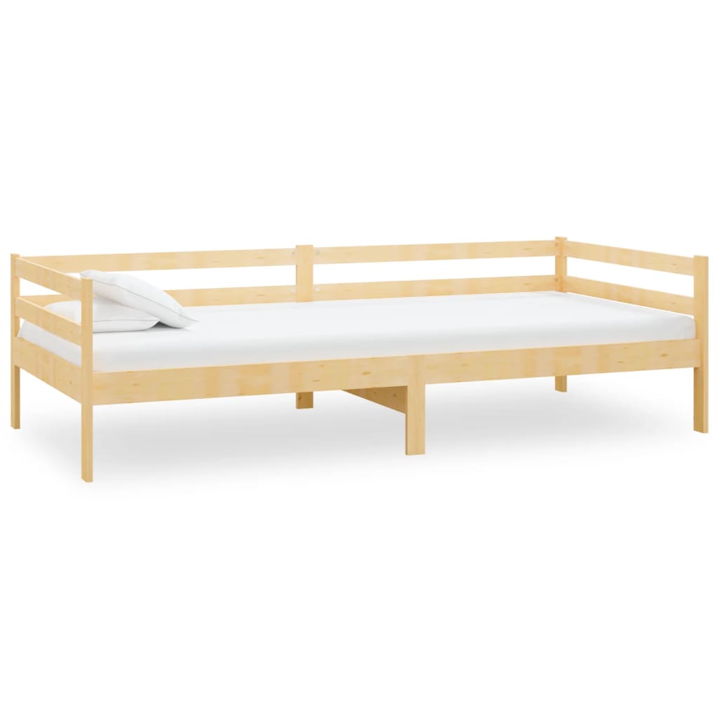 vidaXL Pat de zi cu saltea, 90x200 cm, lemn masiv de pin