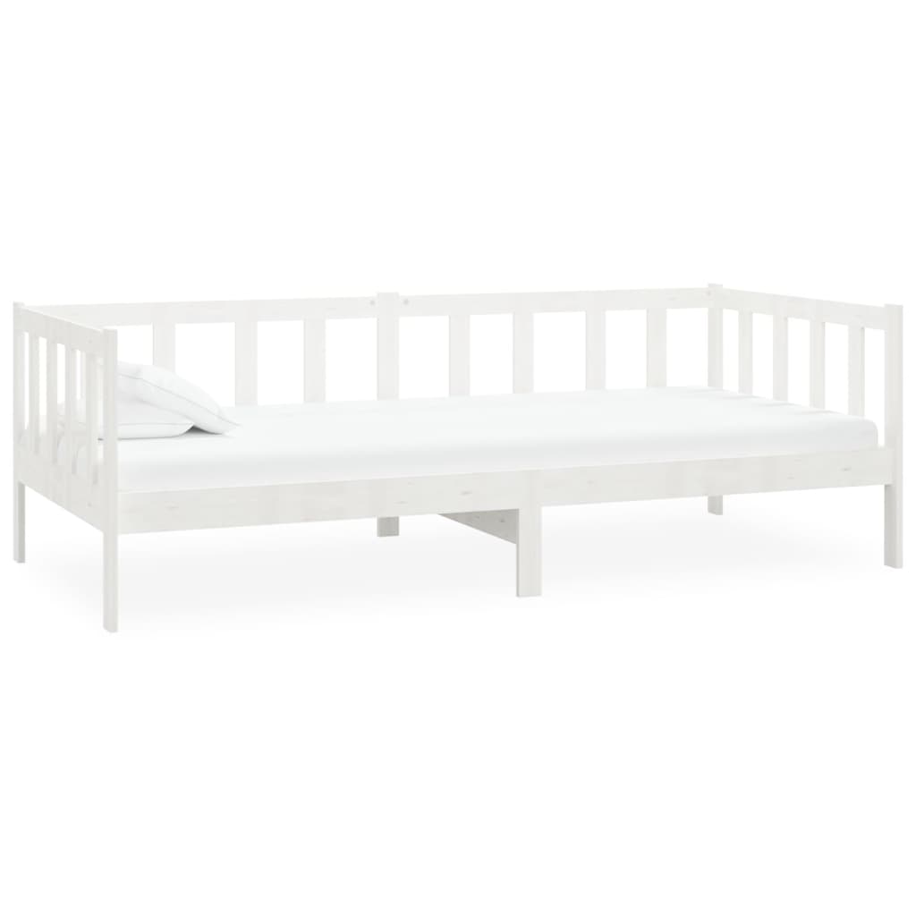 vidaXL Pat de zi cu saltea, 90x200 cm, lemn masiv de pin