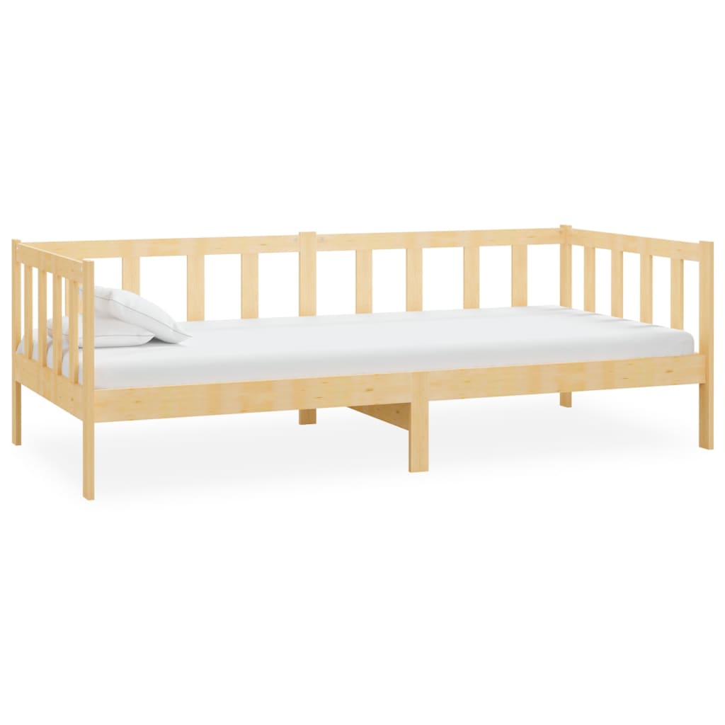 vidaXL Pat de zi cu saltea, 90x200 cm, lemn masiv de pin