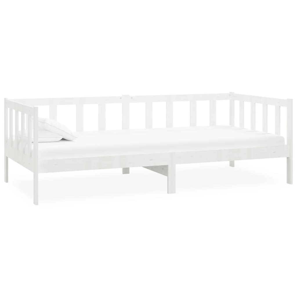 vidaXL Pat de zi cu saltea, 90x200 cm, lemn masiv de pin