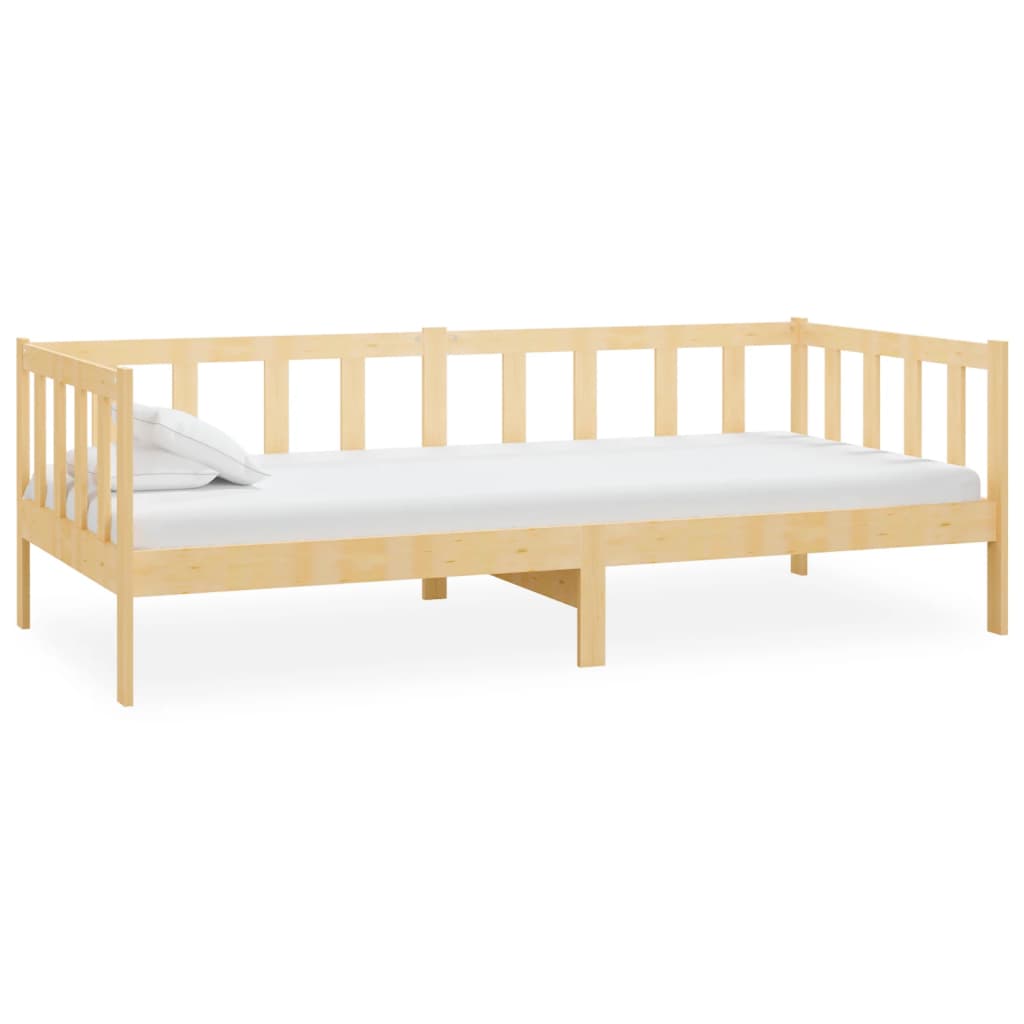 vidaXL Pat de zi cu saltea, 90x200 cm, lemn masiv de pin